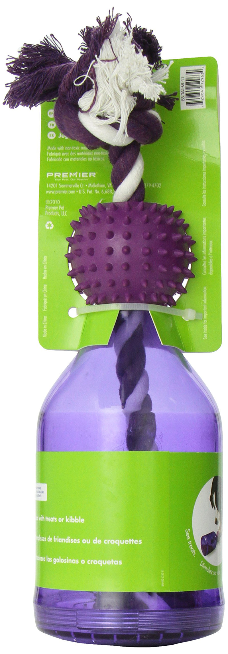 PetSafe Busy Buddy Tug-A-Jug M/L and Interactive Meal Dispensing Dog Toy, Purple, Medium/Large - PawsPlanet Australia