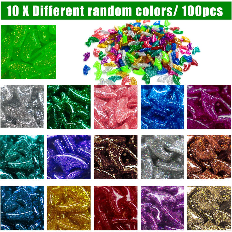 VICTHY 100pcs Cat Nail Caps, Colorful Pet Cat Soft Claws Nail Covers for Cat Claws with Glue and Applicators, 10 Colors/Set Extra Small - PawsPlanet Australia