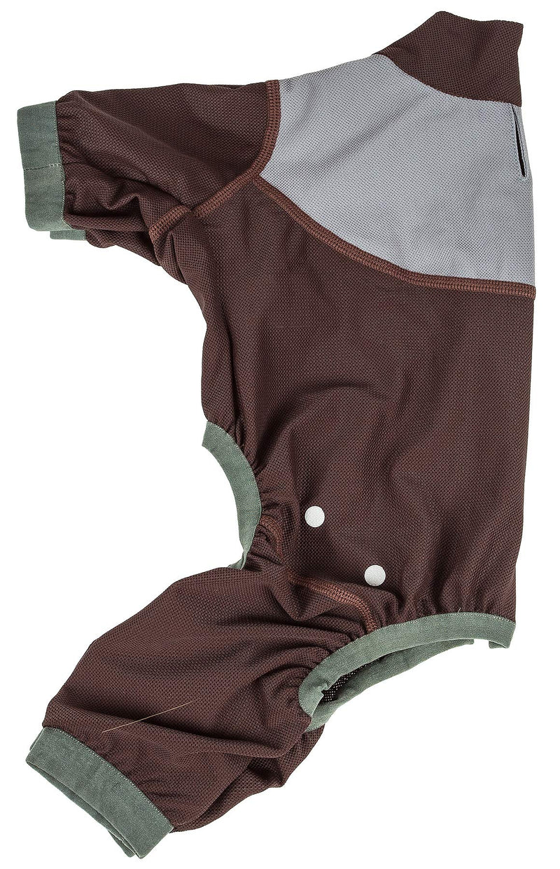 [Australia] - Dog Helios 'Tail Runner' Lightweight 4-Way-Stretch Breathable Full Bodied Performance Dog Track Suit X-Large Brown 