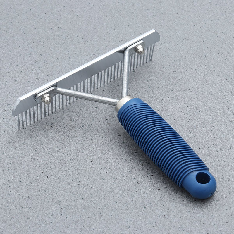 [Australia] - UEETEK Pet Dog Cat Slicker Brush Stainless Steel Grooming Comb Single Row Comb for Dogs Puppy Cats (Blue) 