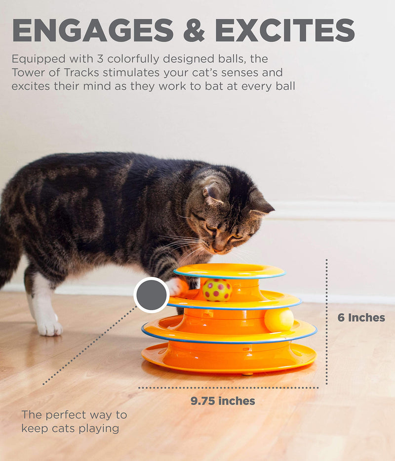 Petstages Tower of Tracks Interactive 3-Tier Cat Toy - PawsPlanet Australia