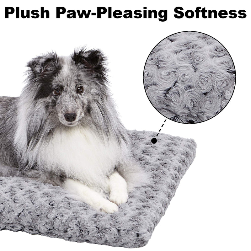 [Australia] - MidWest Homes for Pets Deluxe Super Plush Pet Beds, Machine Wash & Dryer Friendly, 1-Year Warranty 36-Inch Gray 