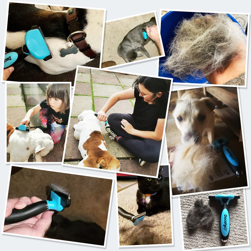 Docatgo Dog Brushes For Grooming, Cat brush Dog Brushes for Shedding, Pet Hair Remover Professional Groomi Product for Pet With Long or Short Hair, Slicker Deshedding Tool Strip Hair up to 95%(M) M - PawsPlanet Australia