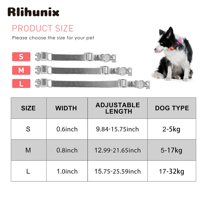 Rlihunix Pet Collar with Safety Locking Buckle , Personalized Gradient Nylon Breathable Adjustable Dog Collars, for Puppy Small Medium Large Dogs, 4 Gradient Colors, 3 Sizes. Beige S - PawsPlanet Australia