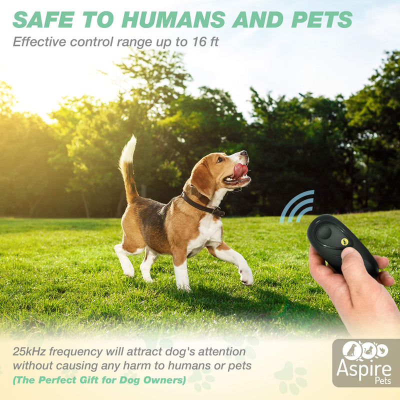 Aspire Pets Ultrasonic Dog Bark Deterrent – Portable Dog Trainer with Wrist Strap Included – Battery Operated Anti Barking Device – Non-Toxic and Pet Friendly – Wide Control Range - PawsPlanet Australia