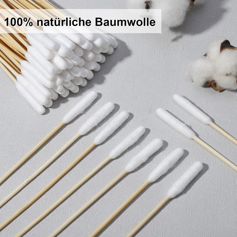 FANTESI Pack of 100 dog ear cleaning sticks, 15 cm long cane, ear cleaner, cotton swabs, ear cleaning sticks for pets, dogs, cats - PawsPlanet Australia