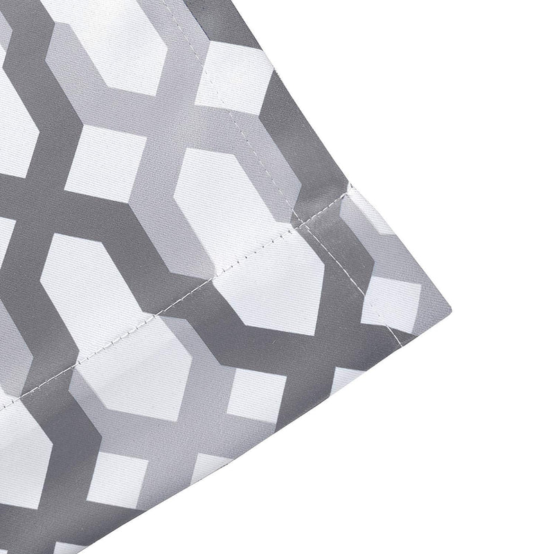 DriftAway Mason Geometric Trellis Pattern Window Curtain Valance Rod Pocket 52 Inch by 18 Inch Plus 2 Inch Header Gray Grey 52"x18" - PawsPlanet Australia