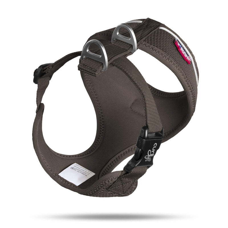 [Australia] - Curli Basic Harness Air-Mesh Dog Harness Pet Vest Adjustable Step-in Light Harness s Brown 