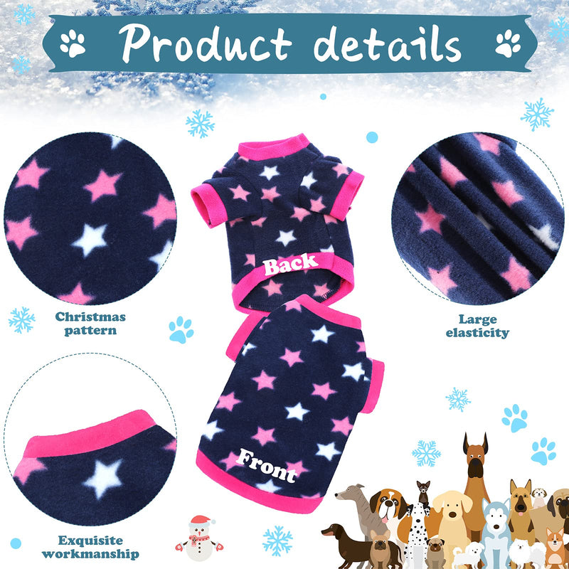 3 Pieces Winter Dog Clothes Warm Dog Shirts Soft Fleece Puppy Clothes Colorful Thickening Dog Pajamas Winter Outfits Dog Sweater for Small Pets Dog Cat Chihuahua Teddy Lovely Pattern - PawsPlanet Australia
