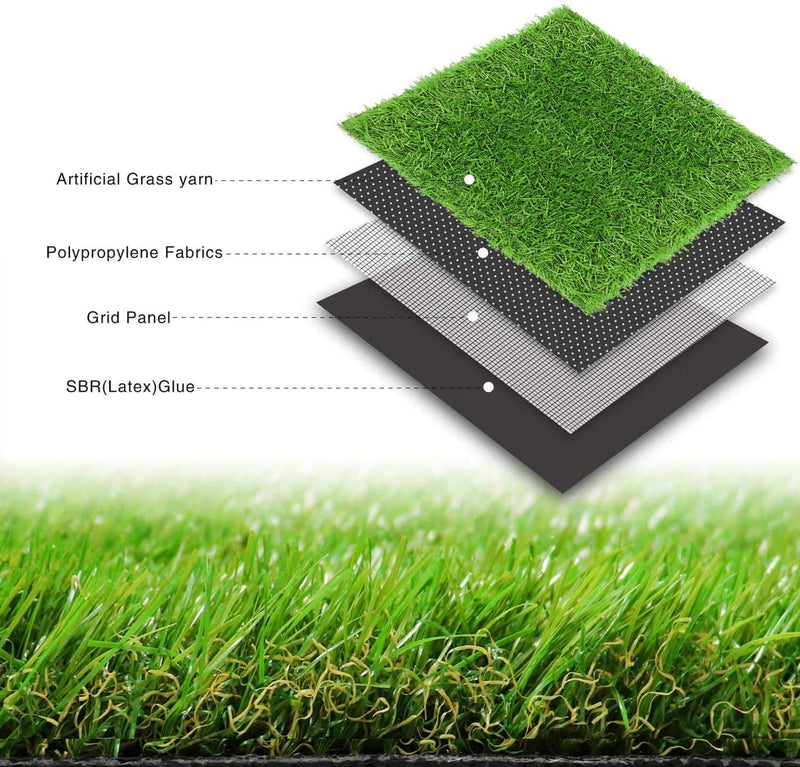 STARROAD-TIM Artificial Grass Rug Turf for Dogs Indoor Outdoor Fake Grass for Dogs Potty Training Area Patio Lawn Decoration. (60 cm X 50 cm) Light Green - PawsPlanet Australia