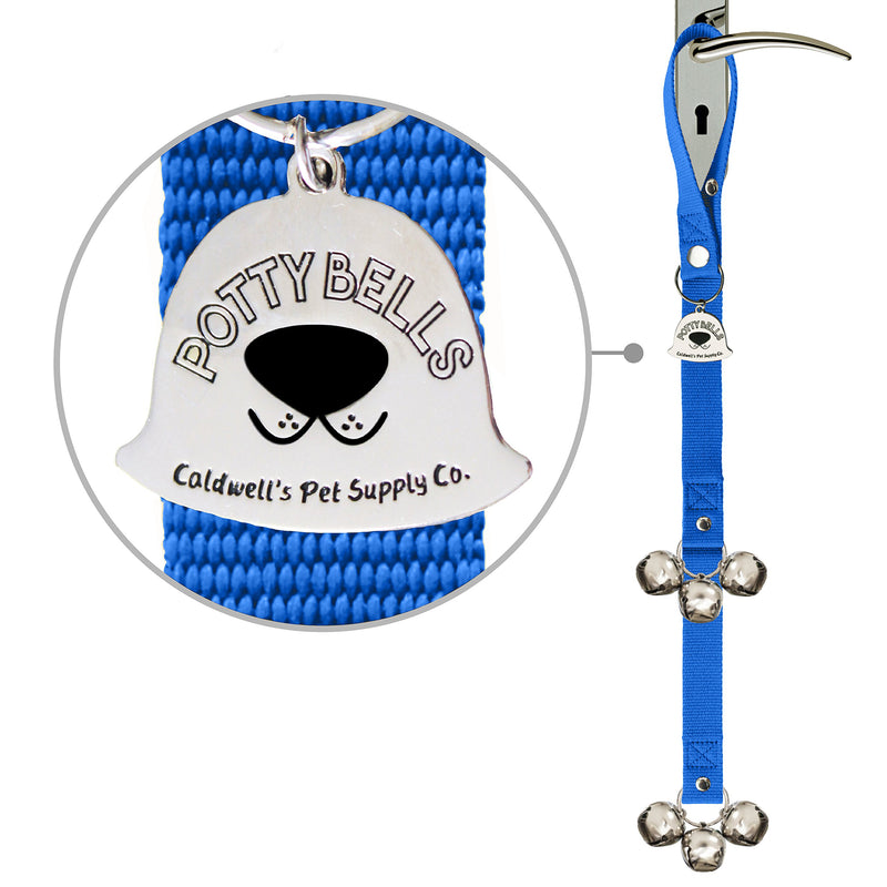 Caldwell's Pet Supply Co. Potty Bells Housetraining Dog Doorbells for Dog Training and Housebreaking Your Dog Loud Dog Door Bell for Potty Training Puppies and Dogs One Potty Bell Blue - PawsPlanet Australia