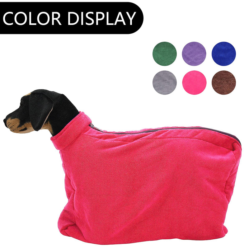 Morezi Dog Bathrobe Towel, Dry Fast Dog Bag, Microfibre Fast Drying Super Absorbent Pet Dog Cat Bath Robe Towel - Red - Medium Plus Medium Plus (96x72cm) - PawsPlanet Australia