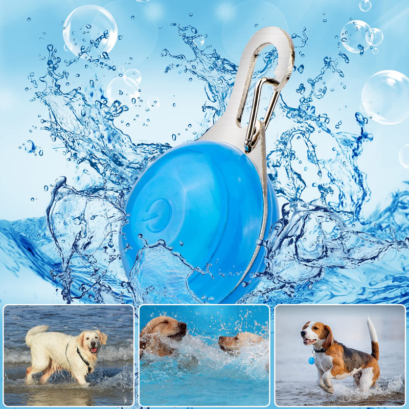 Pwsap Safety LED Flashing Light for Dogs, Cats, Light Pendant Dog Cat Collars Key Chain, 3 Flashing Modes Waterproof Safety Pet Lights Blue - PawsPlanet Australia