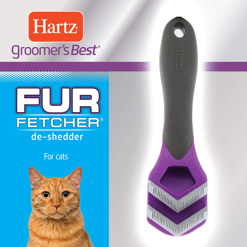 Hartz Groomer'S Best Fur Fetcher Deshedder Cat Brush, Deshedding Cat And Kitten Brush For All Sizes To Remove Loose Hair & Help Cat Shedding De-Shedder Brush Cats - PawsPlanet Australia