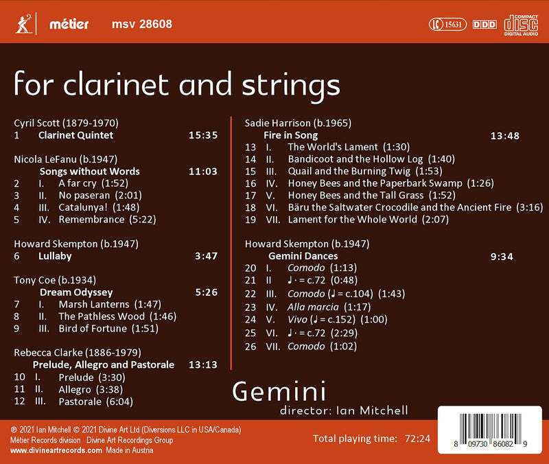 For Clarinet & Strings - PawsPlanet Australia