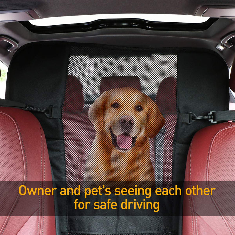 [Australia] - UEETEK Pet Car Barrier Waterproof Safety Net Dog Backseat Barriers Scratch Resistant Seat Mesh Obstacle - Black 