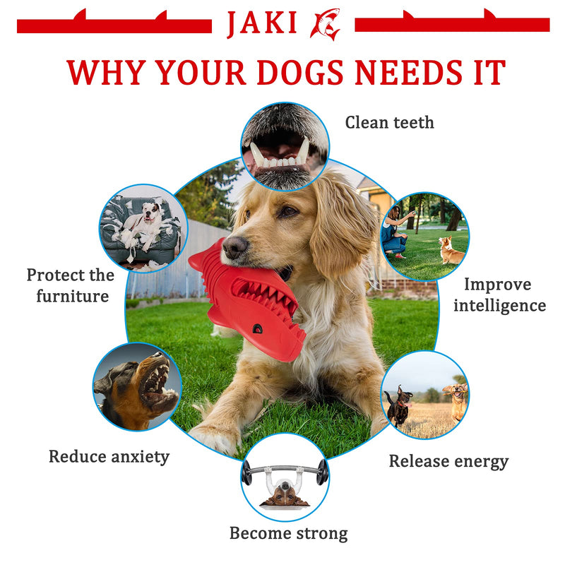 JAKI Dog Toys for Aggressive Chewers, Indestructible Dog Toys for Puppy, Dog Squeaky Toy Dog Toothbrush, Durable Dog Toys for Teeth Cleaning, Dog Chew Toy for Small, Medium, and Large Dogs - PawsPlanet Australia