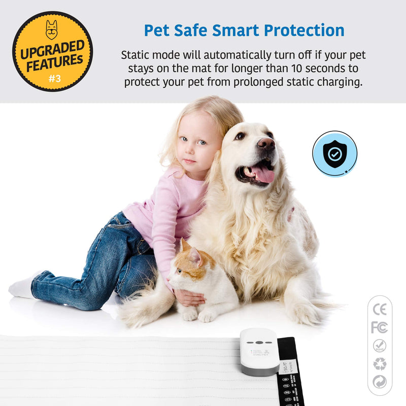 SVD.PET Pet Training Mat, 60" X 12", Pet Shock Pad, Dogs & Cats Electronic Repellent mat for Indoor, 3 Training Modes, 5 Levels, Pet Safe Auto Power Off, Keep Dog Off Couch One Piece 60"x12" - PawsPlanet Australia