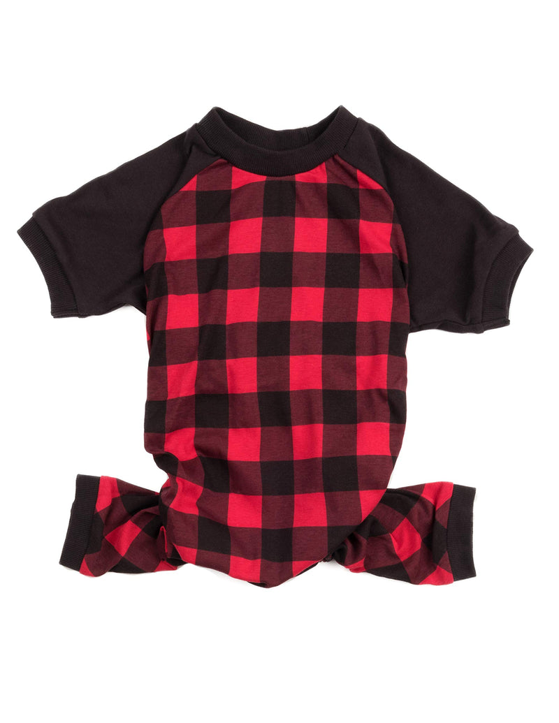 [Australia] - Leveret Dog Pajamas Matching Christmas Pjs for Dogs 100% Cotton (Size X-Small-XX-Large) XXX-Large Red & Black Plaid 