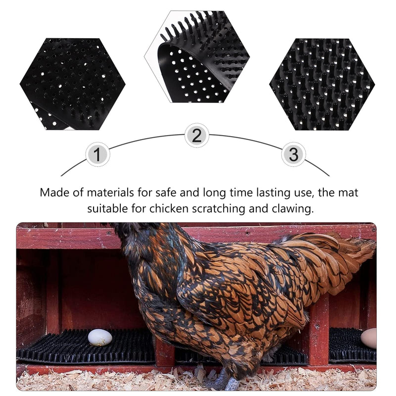 POPETPOP Chicken Nesting Box Liner Reusable Nesting Pad Foldable Plastic Chicken Bedding Cushion Egg Laying Mats for Home Farm 300x320mm - PawsPlanet Australia