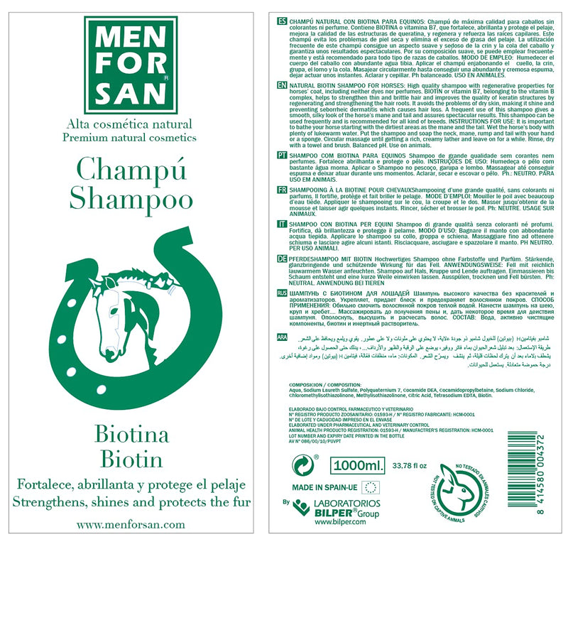 Menforsan - Biotin Shampoo - PawsPlanet Australia