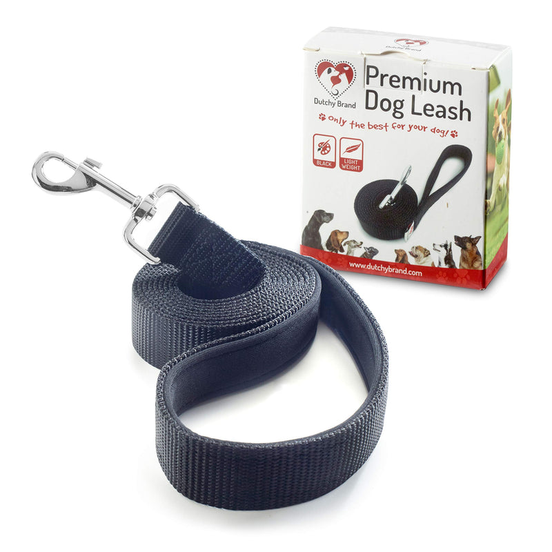 Ultra Strong Black Lightweight Dog Leash for Big, Medium, Small Dogs, and Puppies - 6 FT Training Leash Perfect for Walking by Dutchy Brand Puppies and Small Dogs (1-layer) - PawsPlanet Australia