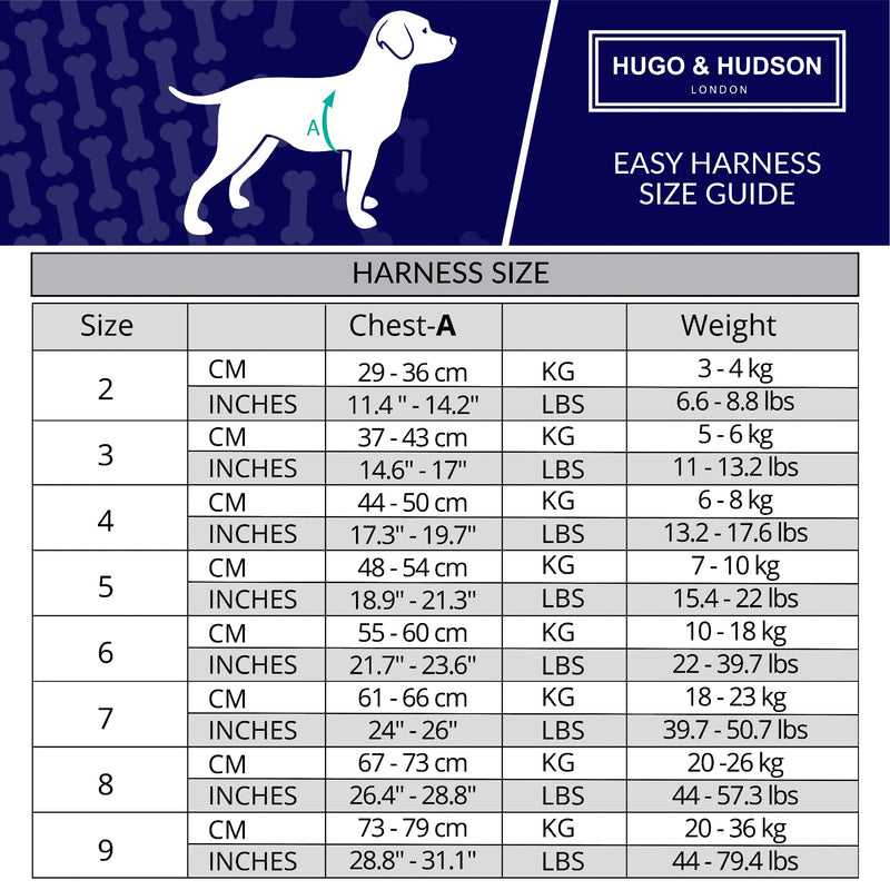 HUGO & HUDSON Easy Walk Dog Harness Adjustable Fit No Pull Walking Anti Pull Training Dog Vest to Stop Leash Pulling and No Choking - Pink - Size 3 rose - PawsPlanet Australia