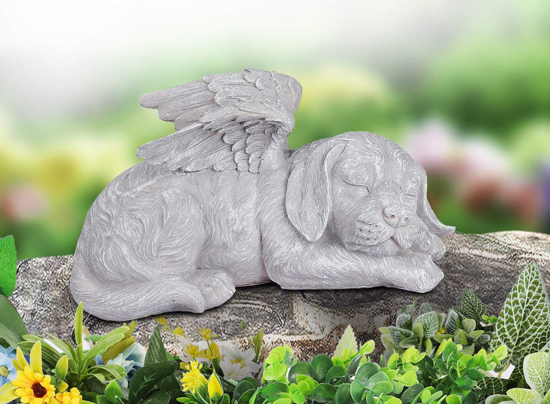 Giftchy Pet Memorial Stones for Dogs, Angel Dog Bereavement Gifts, Pets Grave Marker & Tribute Statue (9.875" L) - PawsPlanet Australia