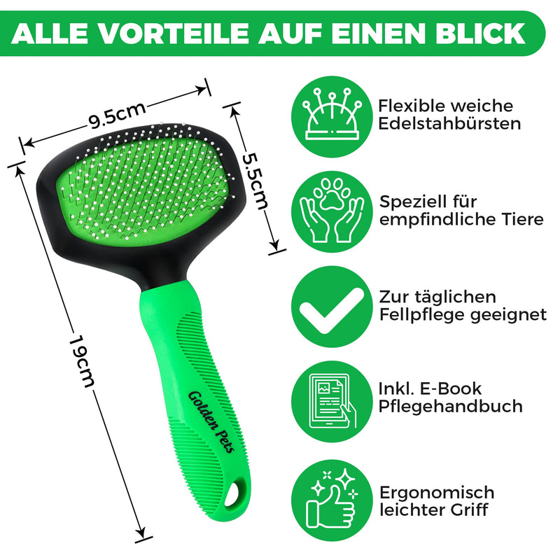 Test grade: Very good - Soft brush improved version I Gentle grooming for dogs, puppies, cats, rabbits, hamsters I + Free e-book care manual size M - PawsPlanet Australia
