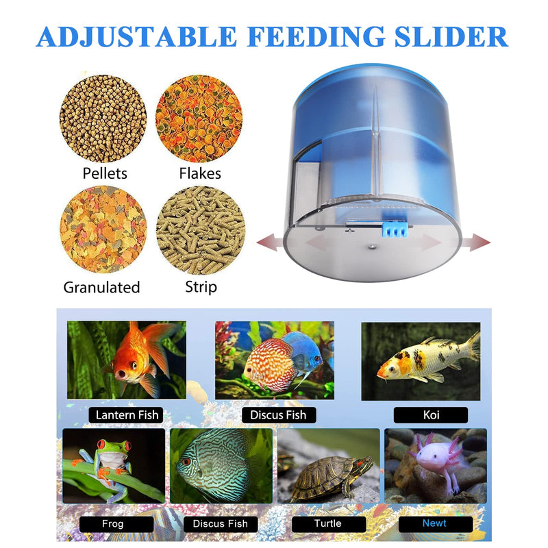 Automatic Fish Feeder for Aquarium, Programmable Moisture-Proof Fish Feeder Automatic Dispenser Electric Vocation Auto Fish Feeder with 210ML Large Capacity 3 Modes Auto Feeding on Weekend,Travel - PawsPlanet Australia