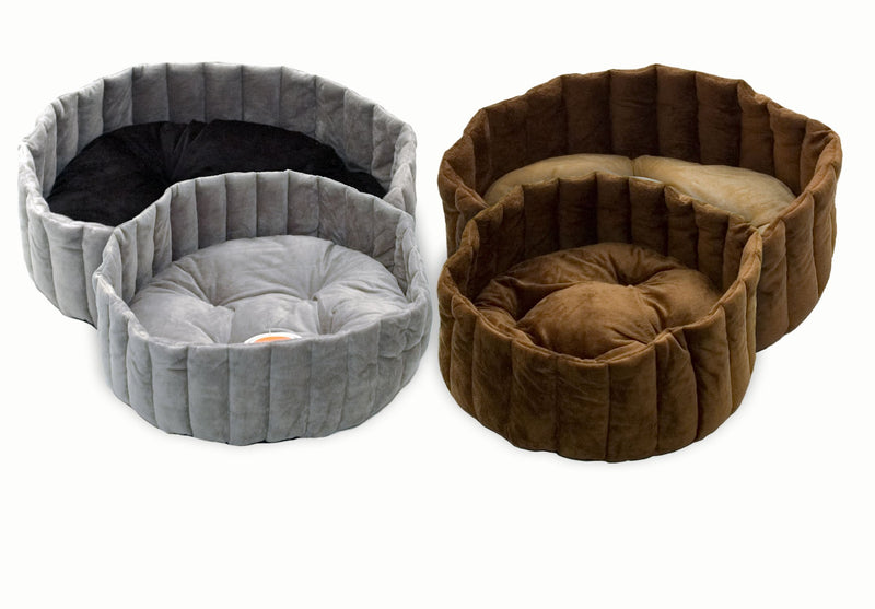 [Australia] - K&H Pet Products Lazy Cup Pet Bed Small Tan/Mocha 16" 