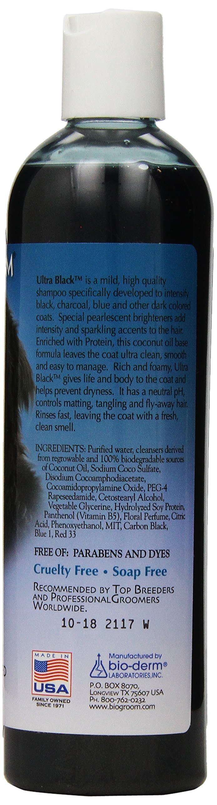 [Australia] - BIO-GROOM Ultra Black Color Enhancer Pet Shampoo, 12-Ounce 12 Ounce 