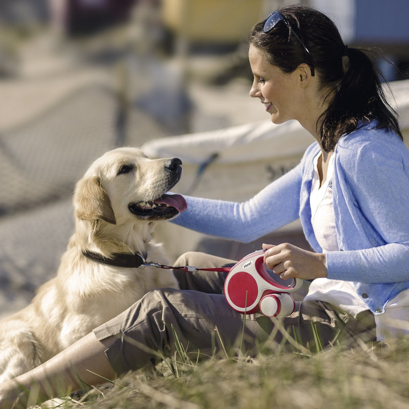 flexi roll leash Vario M rope 5 m red for dogs up to max. 20 kg M - up to max. 20 kg - PawsPlanet Australia