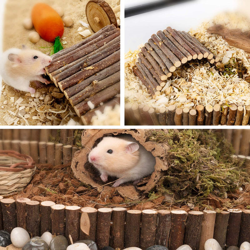 XIAO MO GU Hamster Suspension Bridge Toy,Natural Wooden Hamster Mouse Tunnel Tube Toy for Dwarf Syrian Hamster Mice Mouse Gerbils and Other Small Animals - PawsPlanet Australia