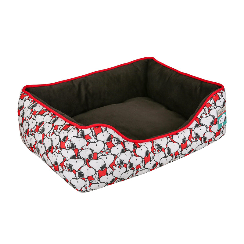 Peanuts Snoopy & Woodstock Cuddler Dog Bed - Elevated Dog Bed - Plush Washable Dog Bed for All Dogs, 24" x 19" x 8" - Cat Bed, Dog Beds, Dog Crate Bed, Pet Bed, Puppy Bed, Bed for Dog, Doggie Bed - PawsPlanet Australia