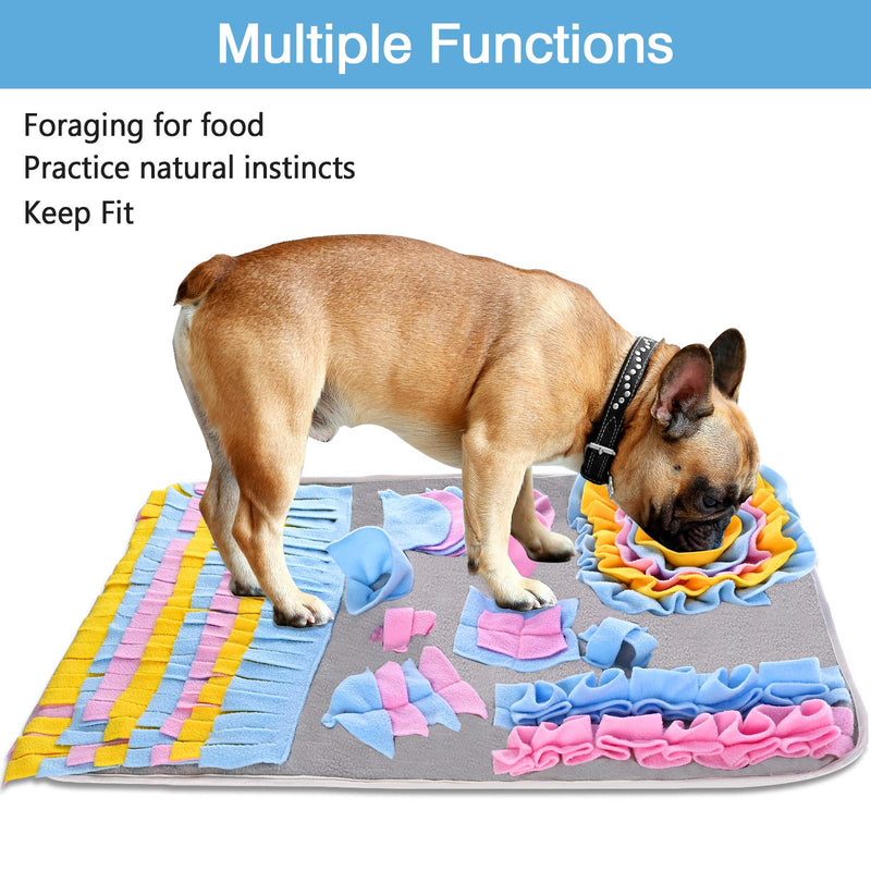 Nabance Pet Feeding Mat Snuffle Mat for Dogs Training Mat Puppy Soft Sniffing Pad for Dog Smell Foraging Skill Blanket Puzzle Toys Indoor Pets - PawsPlanet Australia