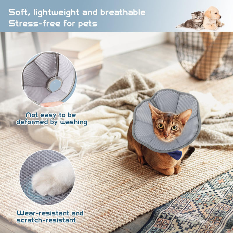shallyong Cat Neck Brace, Cat Collar, Adjustable Neck Brace, Breathable Elizabethan Protective Collar Cat, Recovery of Cats and Small Dogs After Operations and Injuries S (Neck: 14-21cm) - PawsPlanet Australia