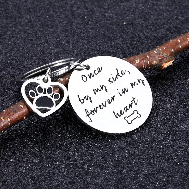 Loss of Pet Dog Cat Memorial Keychain Pet Sympathy Gift for Women Men Pet Lover Dog Cat Bereavement Remembrance Pawprints Gifts for Kids Family Friends Sisters Daughter Son Forever in My Heart - PawsPlanet Australia