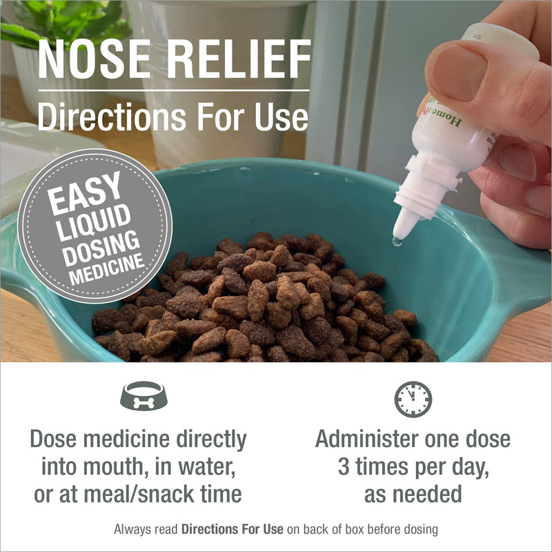 HomeoPet Nose Relief, Natural Sinus Relief for Pets, 15 Milliliters 15ml - PawsPlanet Australia