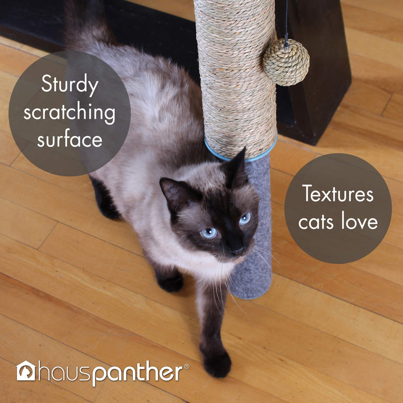 [Australia] - Primetime Petz Hauspanther Scratch Pole Deluxe - Adjustable Under-Table Cat Scratcher Seagrass/Felt 