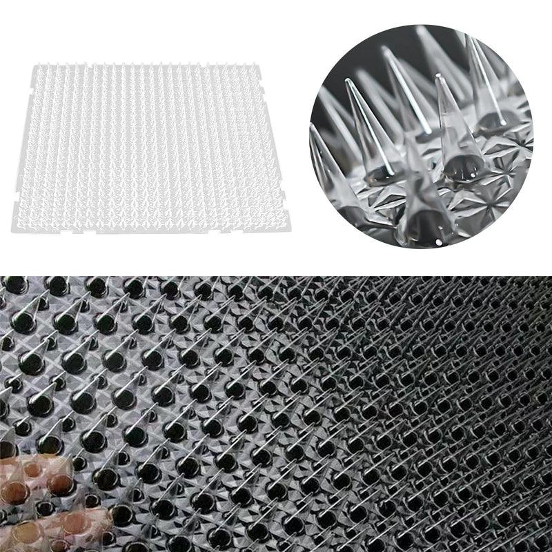 Cat repellent mat for outdoor use, 8 pieces repellent against cats, reusable deterrent mats for cats and dogs, 34 x 42 cm deterrent training for indoor and outdoor use, spike mat devices, white - PawsPlanet Australia