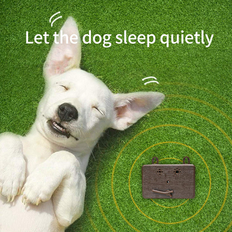 ZNFSZ [2021 Upgraded] Dog Anti Barking Device,Ultrasonic Dog Barking Deterrent, Sonic Anti-bark Repellent 50 ft Range, Mini Ultrasound Silencer No Bark Training Control Device Safe for Dogs Brown - PawsPlanet Australia