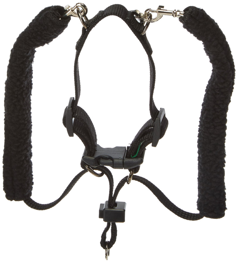 Dog Halter - Non-Pull No-Choke Humane Pet Training Halter Harness, Easy Step-in Vest Collar Halter for Control, Detachable Restraints & Sherpa Sleeves, Patented Dog Pull Control Technology by Sporn Small Black - PawsPlanet Australia