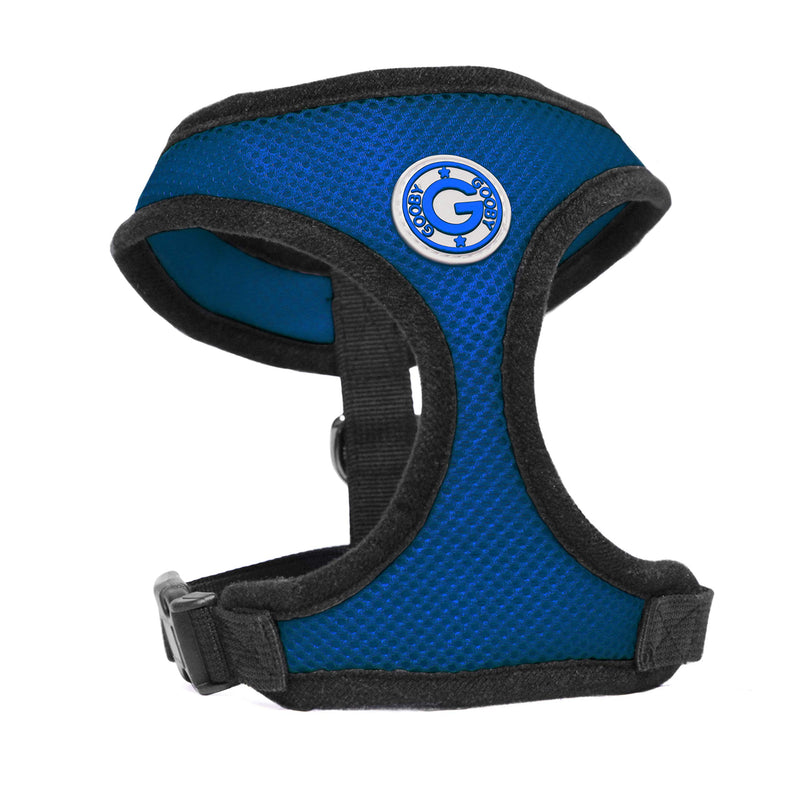 [Australia] - Gooby - Soft Mesh Harness, Small Dog Harness with Breathable Mesh Large chest (14-19") Blue 