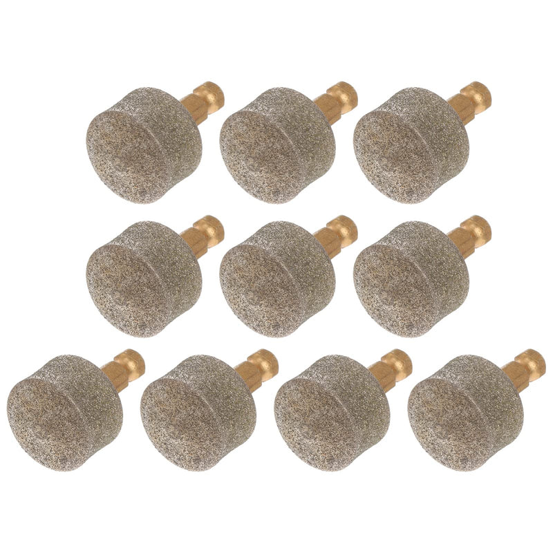 VILLCASE Pack of 10 Nail Grinder Replacement Head Pet Nail Grinder Diamond Tip Professional Replacement Grinding Head for Dog Electric Claw Nail Care Tool (Gold) - PawsPlanet Australia