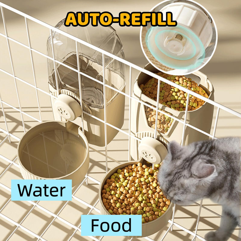 Hanging Pet Food Water Dispenser Automatic 34oz Large Capacity Cage Feeder Auto Gravity Feeding Station for Puppy Kitten Rabbit Chinchilla Hedgehog Ferret - PawsPlanet Australia