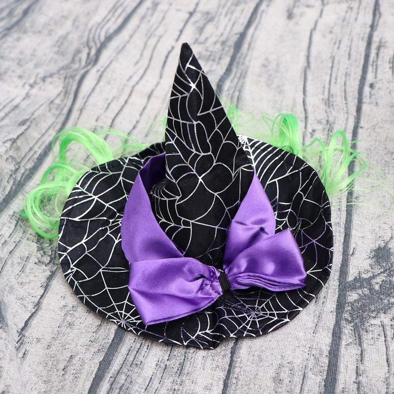 Halloween Cat Hat Costumes Dog Decoration Cloth Witch Mini Hat Pet Cosplay Costumes with Adjustable Rope Suitable for All Pet - PawsPlanet Australia