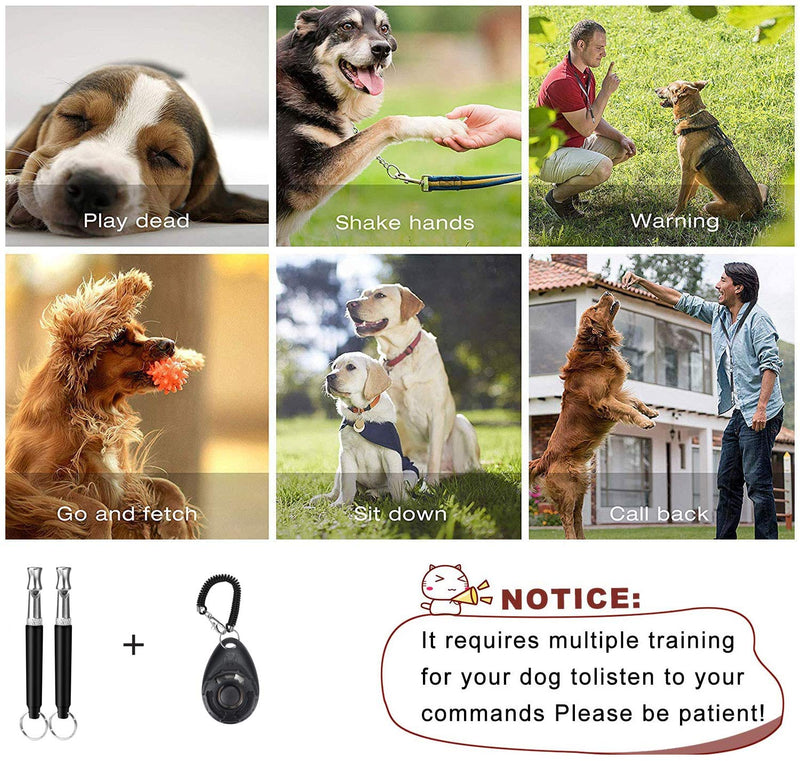 ROFAKU Dog Whistle with Clicker, Ultrasonic Dog Training Whistles with Adjustable Frequencies, Bark Control Devices for Dogs (3 Pack) - PawsPlanet Australia