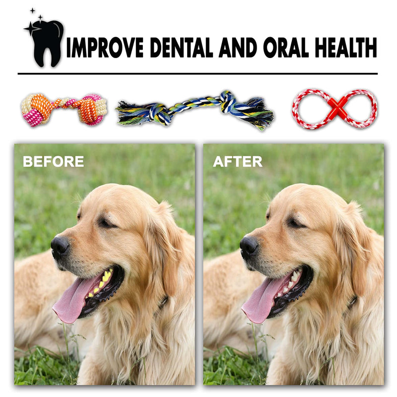VIROSA Dog Rope Toys | Pack of 10 | Chew Toys For Puppy | Interactive Toys For Dogs | Cotton Rope Toys For Dogs | Cotton Toys For Puppy | Ideal for Small/Medium/Large Dogs - PawsPlanet Australia