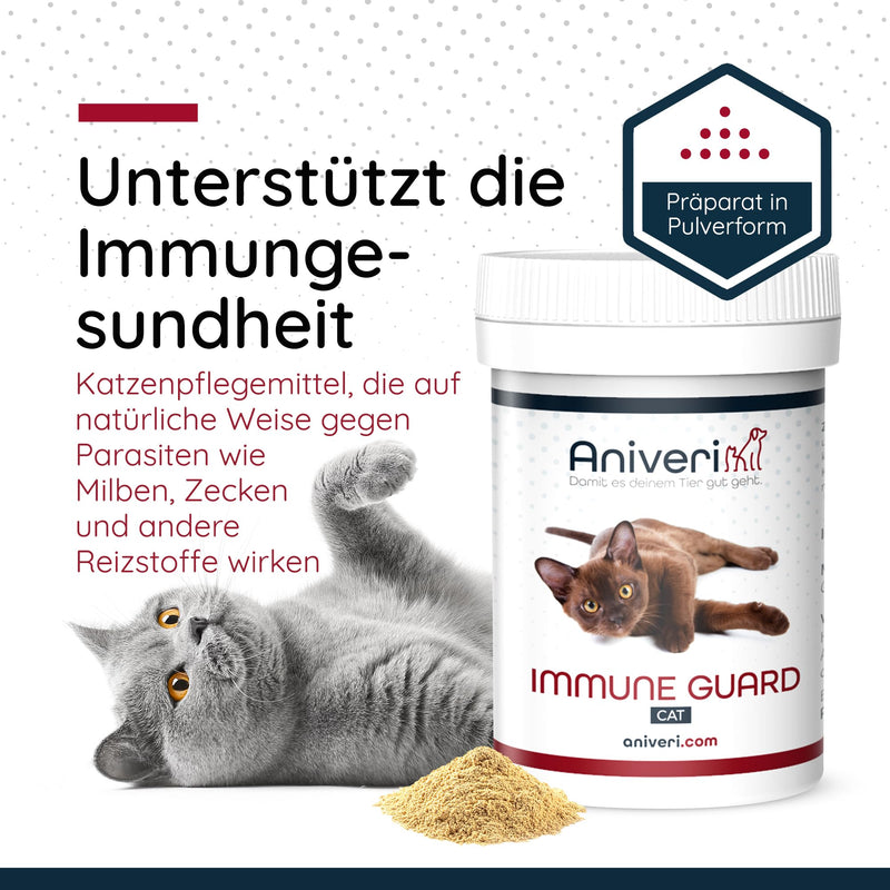 Aniveri - Immune Guard Cat Vitamins, All-in-One Powdered Vitamins and Minerals for Cat Food, Immune Health Products for Cats, Cat Immune System Boosting, 35g Immune System - PawsPlanet Australia
